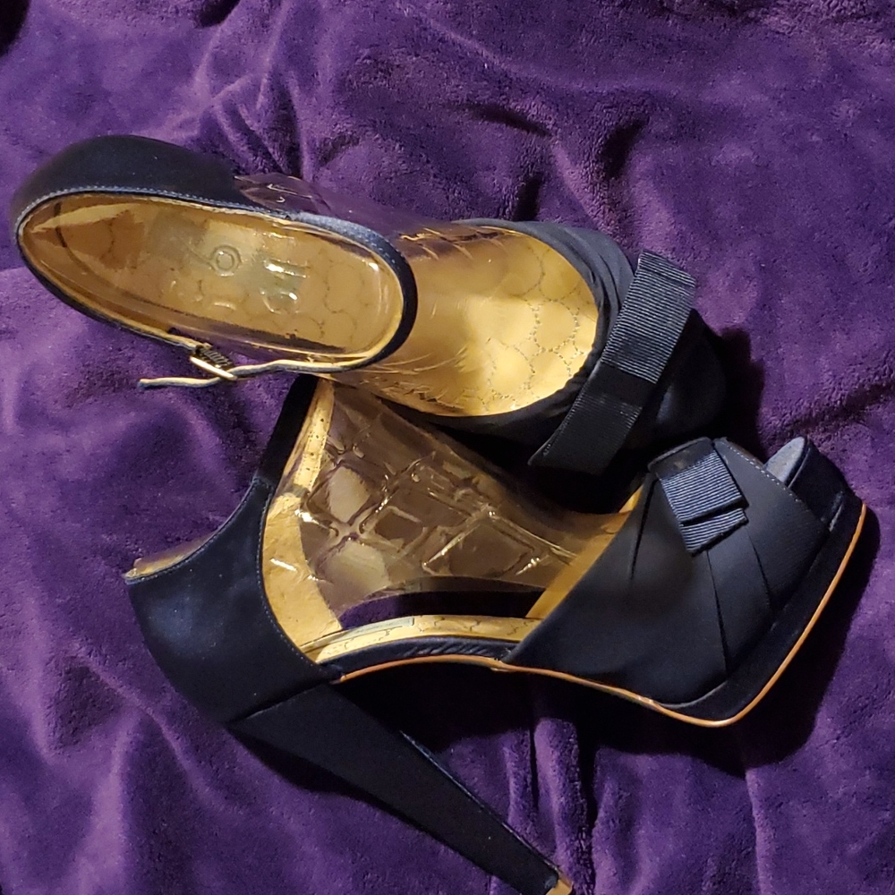 Blue high heel